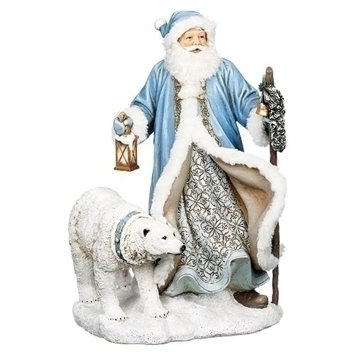 16" LED SANTA /POLAR BEAR FIG W/LED LANTERN