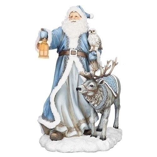 19.75" LED SANTA REINDEER FIG LED LANTERN B/O INCLUDED