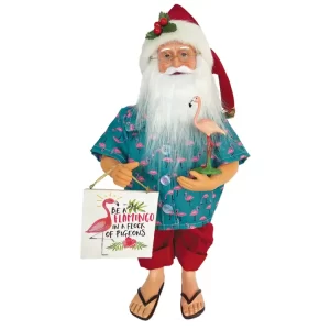 15" Flamingo Claus