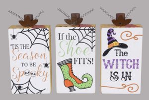 Wood Halloween Tabletop Sign, 3 asst (sold separately)