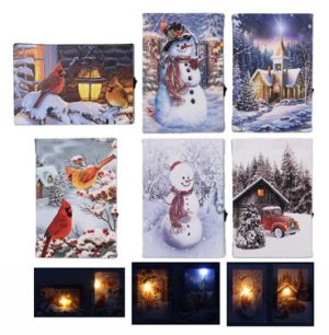 Canvas Christmas Mini LED Signs,6 Assorted (sold separately)
