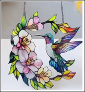 Hummingbird and Flowers