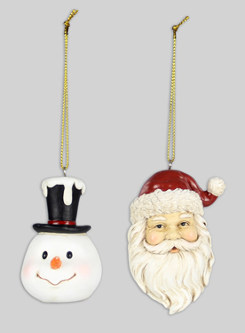 Resin Santa/Snowman, 2 asst (sold separately)