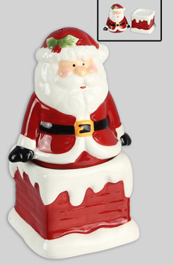 Santa on Chimney Salt/Pepper Shakers