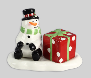 Snowman and Present Salt/Pepper Shakers