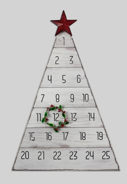 Tin Christmas Tree Countdown