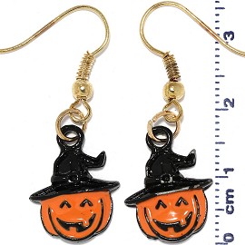 Pumpkin Witch Earrings