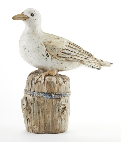 8 x 9.4" Resin Sea Gull on Post