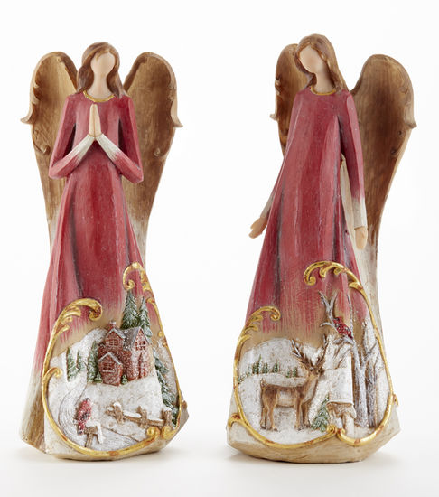 Red Winter Scene Angel (sold individually)