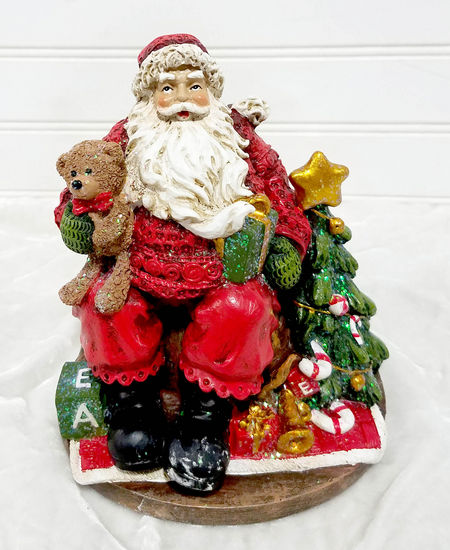 Sitting Santa W/ Toys