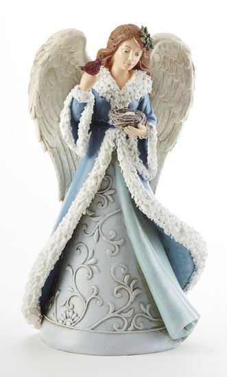 8.5" Resin Cool Coastal Chr Blue Angel