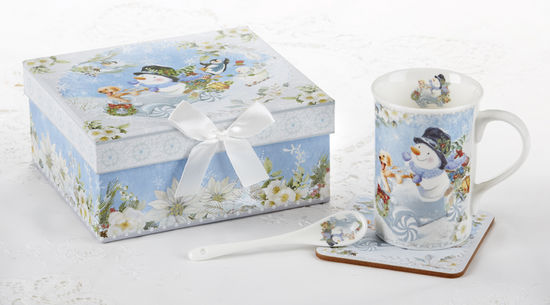 Snowman Mug/Coaster/Spoon Set