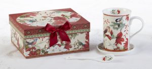 Mug-Coaster-Spoon Set, Chr Bird