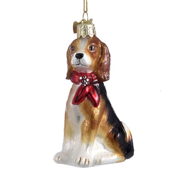 Beagle Glass Ornament