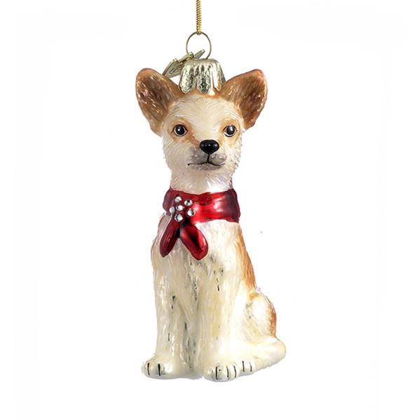 Chihuahua Glass Ornament