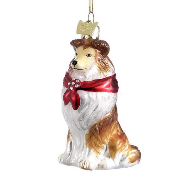 Sheltie Glass Ornament
