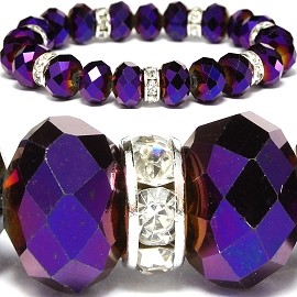 Purple Crystal Stretch Bracelet