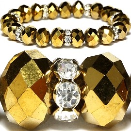 Gold Crystal Stretch Bracelet