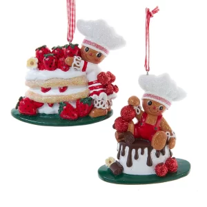 3.5"GINGRBRD BAKER W/CAKES ORNAMENT 2/A (sold separately)